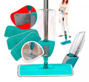 Kit 3 Refil Rodo Mop Spray Giratório 360 Limpeza
